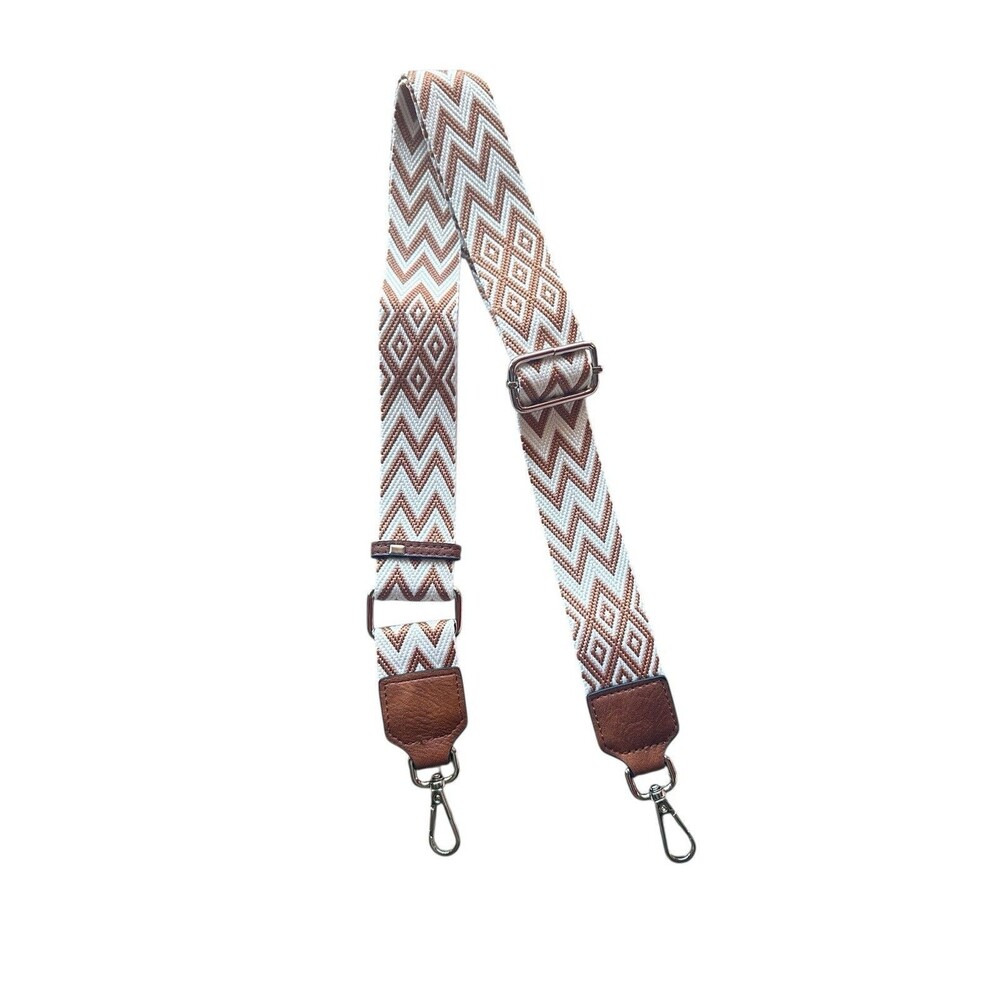 NEW Adjustable Shoulder Bag Strap Replacement Bag Accessory Brown & White